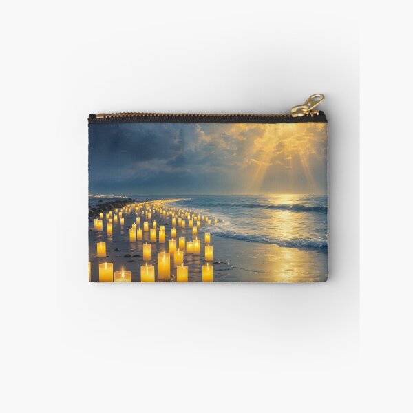 Item preview, A sea of candlelight on the beach at sunset designed and sold by MarionsArt.