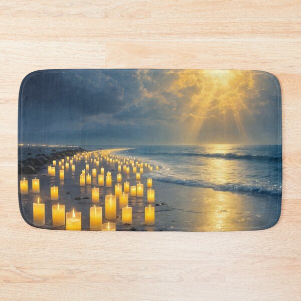 Item preview, A sea of candlelight on the beach at sunset designed and sold by MarionsArt.