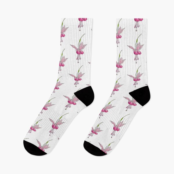 Item preview, fuchsia flower pattern designed and sold by dreamtravel.
