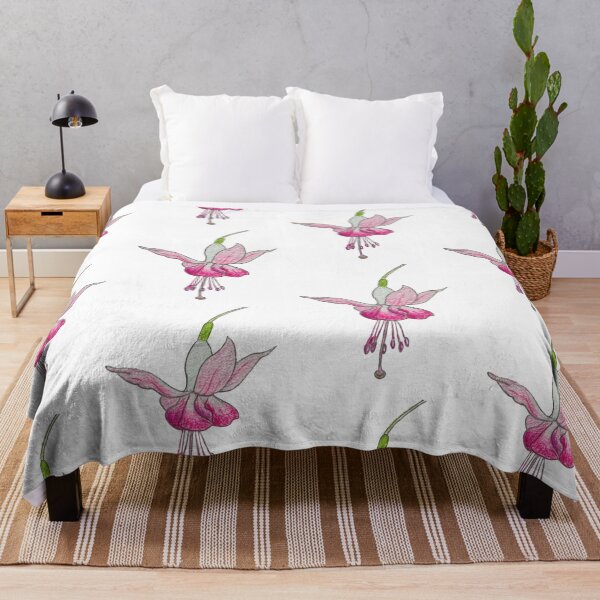 Item preview, fuchsia flower pattern designed and sold by dreamtravel.