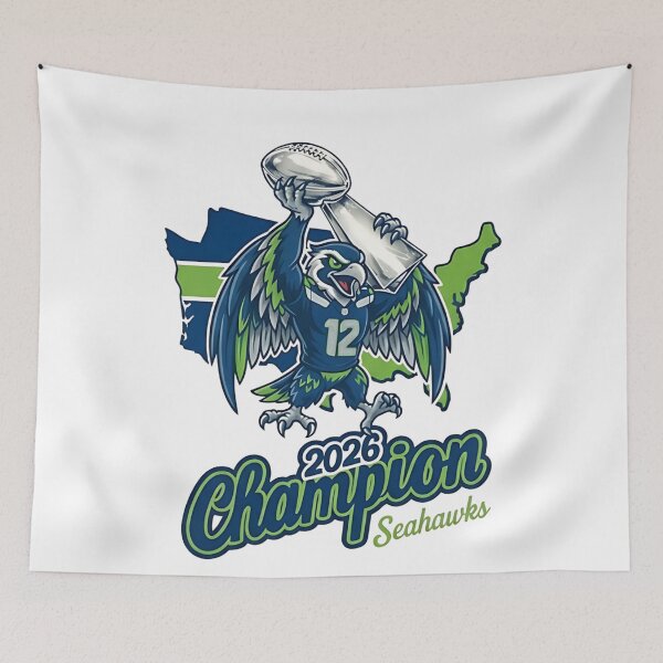 Item preview, champions du Super Bowl LX des Seahawks de Seattle 2026 designed and sold by ethancolestudio.