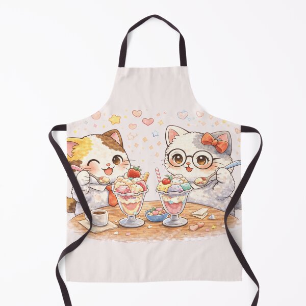 Item preview, Mochi & Lumi – Kawaii Cats with Ice Cream Sundaes designed and sold by Mochi Studio.