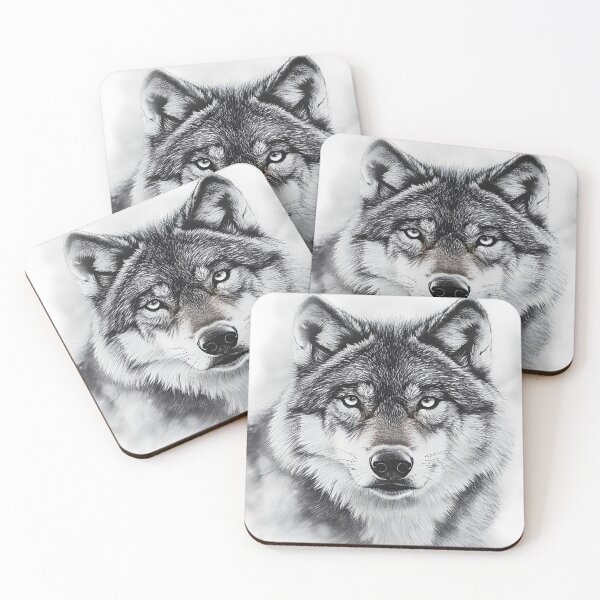 Item preview, Realistic Wolf pencil drawing  designed and sold by Pencil-Art.