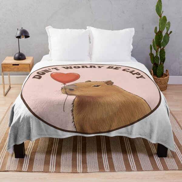 Item preview, Don't Worry Be Capy - Funny Retro Capybara Valentine Heart Balloon designed and sold by TSE DESIGN.