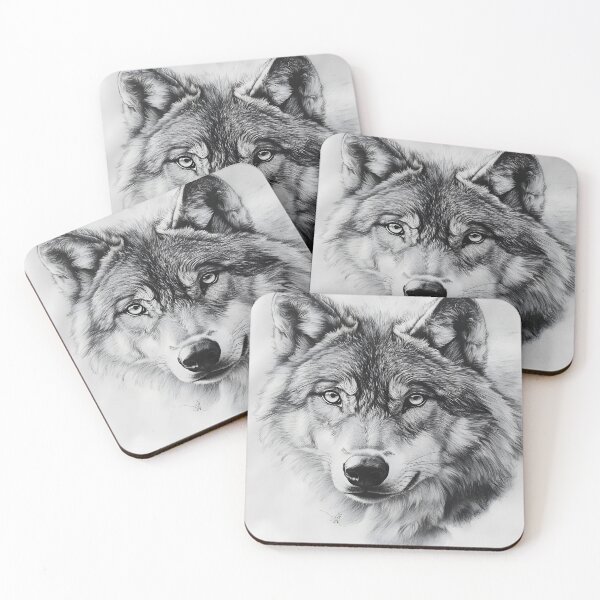 Item preview, Realistic Wolf pencil drawing  designed and sold by Pencil-Art.