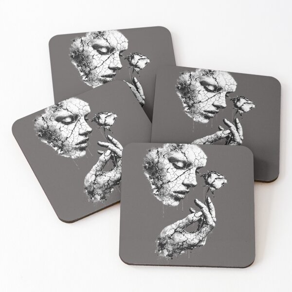 Item preview,  Woman black and white rose floral minimalist art. designed and sold by Natart1004.