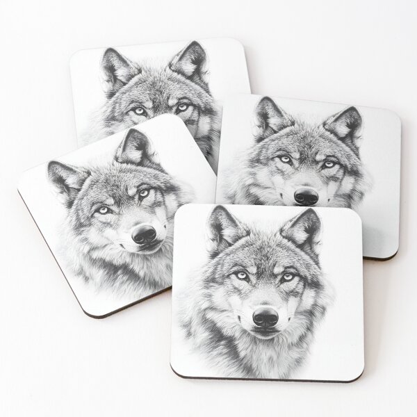 Item preview, Realistic Wolf pencil drawing  designed and sold by Pencil-Art.