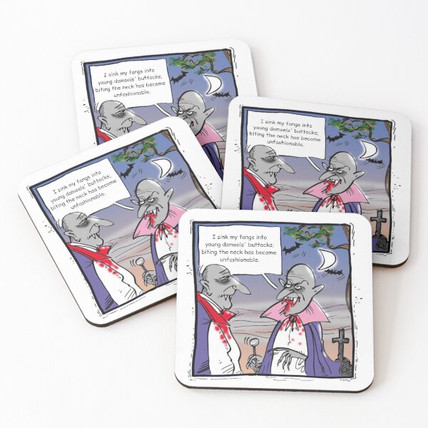 Item preview, Biting the Neck is Unfashionable - Dark Vampire Humor designed and sold by Jack Sieg.