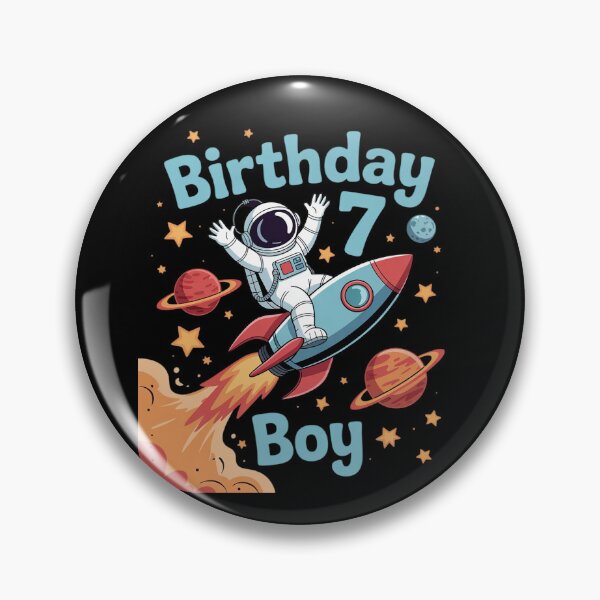 Item preview, Birthday Boy 7 Years Old, Astronaut, Planets in Space designed and sold by joyouartArt.