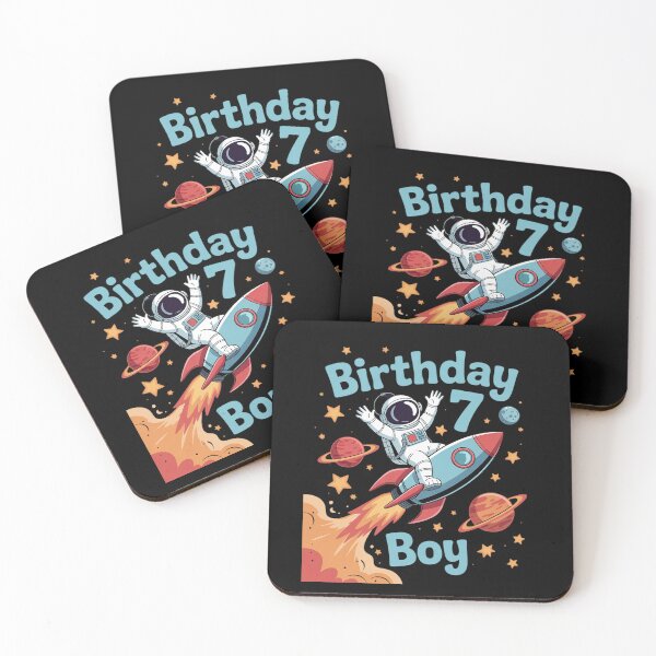 Item preview, Birthday Boy 7 Years Old, Astronaut, Planets in Space designed and sold by joyouartArt.