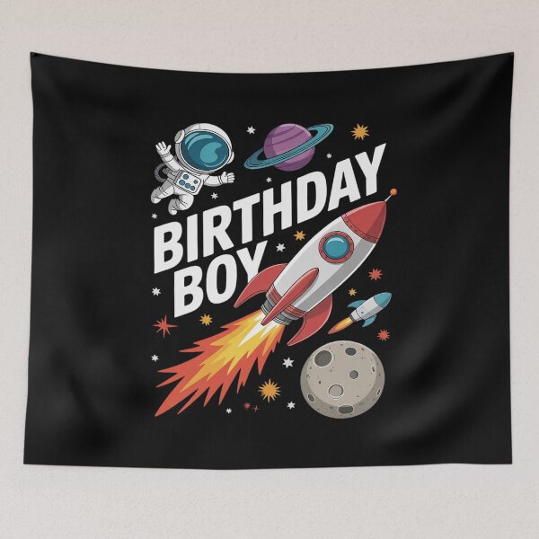 Item preview, Birthday Boy Astronaut Space Theme Birthday Party Matching designed and sold by joyouartArt.