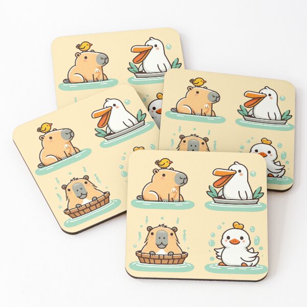 Item preview, Funny Capybara and Pelican - Meme Animal Collection designed and sold by GREENZ0NE.