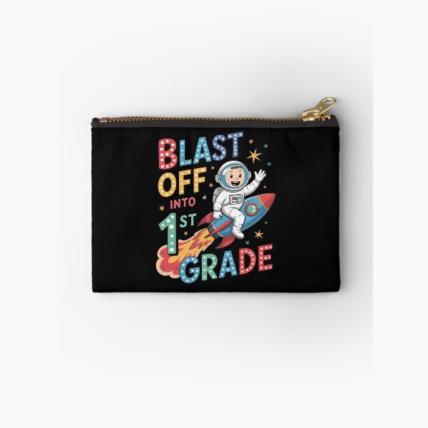 Item preview, Blast Off Into 1st Grade Back to School Space Rocket Kid  designed and sold by joyouartArt.