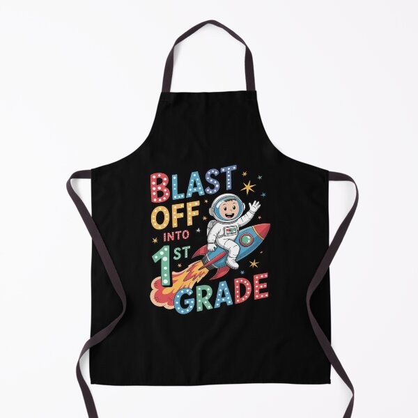 Item preview, Blast Off Into 1st Grade Back to School Space Rocket Kid  designed and sold by joyouartArt.