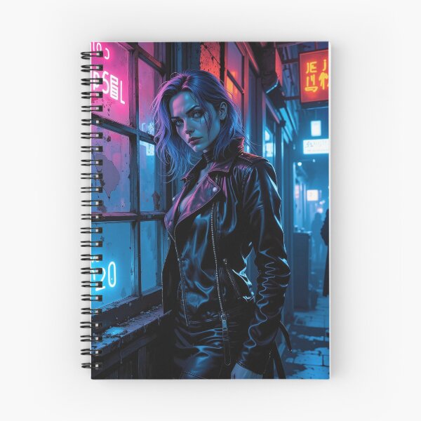 Artikelvorschau, Cyberpunk Femme Neon Alley Art entworfen und verkauft von TimberWolf995.