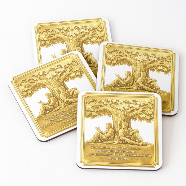 Item preview, Gold Wisdom Mentorship Art, Proverbs 9:9, Christian Business Leadership Scripture Plaque, Encouragement for Teachers, Coaches, Mentors, and Men’s Discipleship designed and sold by TerScott.