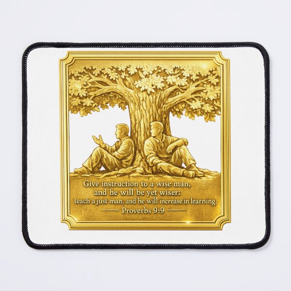 Item preview, Gold Wisdom Mentorship Art, Proverbs 9:9, Christian Business Leadership Scripture Plaque, Encouragement for Teachers, Coaches, Mentors, and Men’s Discipleship designed and sold by TerScott.