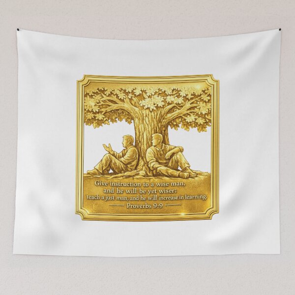Item preview, Gold Wisdom Mentorship Art, Proverbs 9:9, Christian Business Leadership Scripture Plaque, Encouragement for Teachers, Coaches, Mentors, and Men’s Discipleship designed and sold by TerScott.