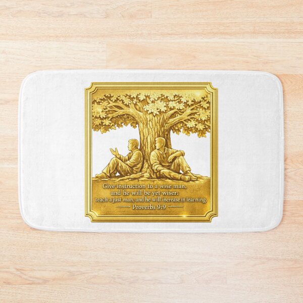 Item preview, Gold Wisdom Mentorship Art, Proverbs 9:9, Christian Business Leadership Scripture Plaque, Encouragement for Teachers, Coaches, Mentors, and Men’s Discipleship designed and sold by TerScott.