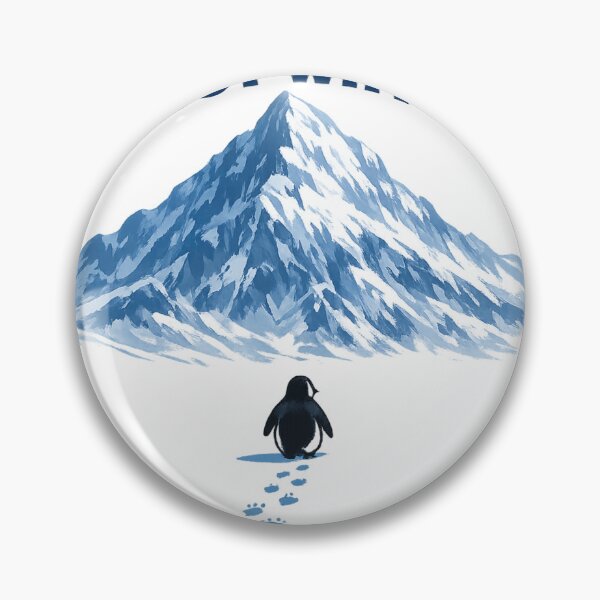 Item preview, Existential Penguin Facing an Impossible Mountain designed and sold by ArtNaturework.