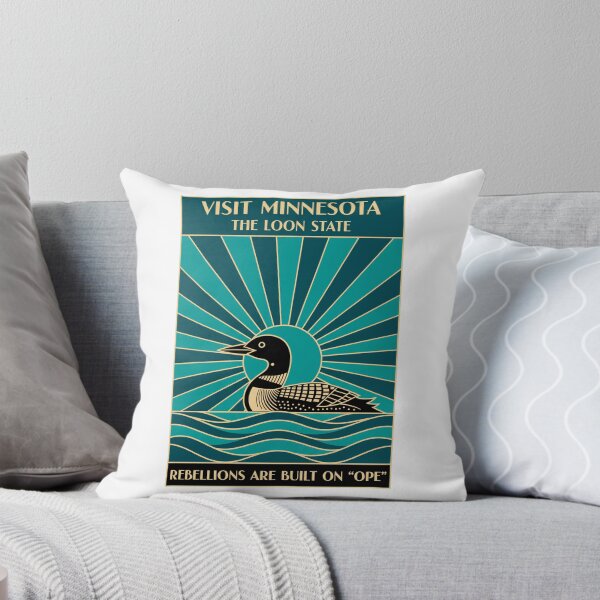 Item preview, Rebel Loon Visit Minnesota – The Loon State Art Deco Teal Poster designed and sold by C3J7.