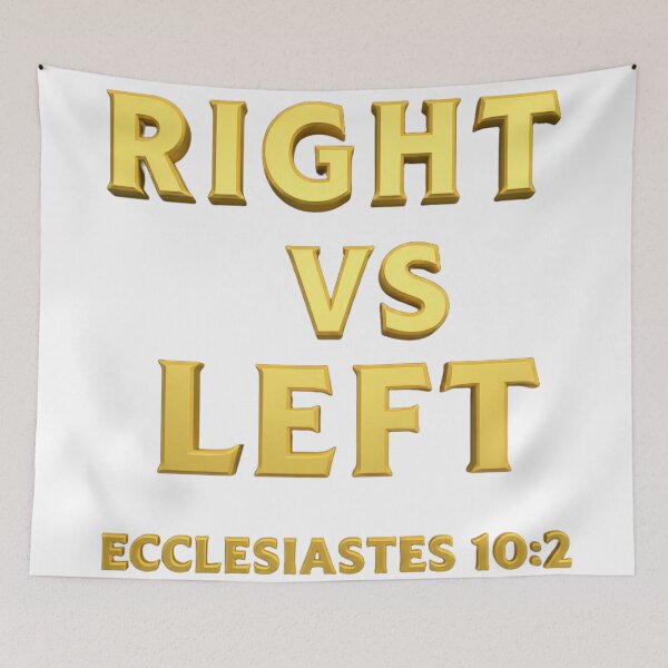 Item preview, RIGHT VS LEFT - Golden 3D Ecclesiastes 10:2 Biblical Wisdom designed and sold by PatriotPrint.