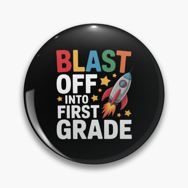 Item preview, Blast Off Into 1st Grade First Day Of School Space Rocket designed and sold by DigitaldeligArt.
