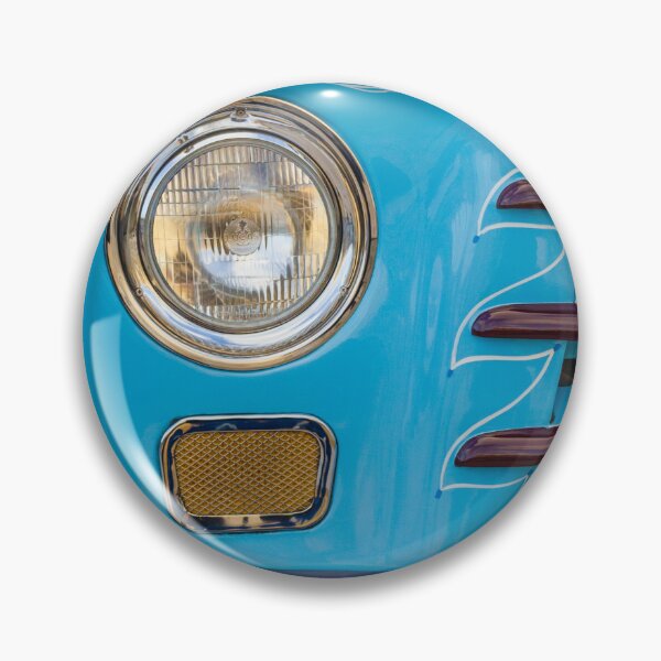 Item preview, Colorful Vintage Car Front With Blue Panel, Pink Hood, Chrome Details, and Retro Headlight designed and sold by Nmallia.