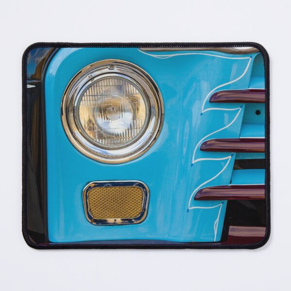 Item preview, Colorful Vintage Car Front With Blue Panel, Pink Hood, Chrome Details, and Retro Headlight designed and sold by Nmallia.