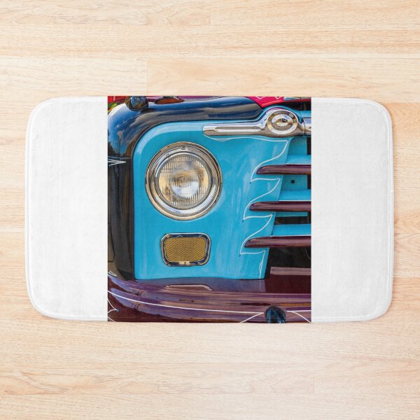 Item preview, Colorful Vintage Car Front With Blue Panel, Pink Hood, Chrome Details, and Retro Headlight designed and sold by Nmallia.