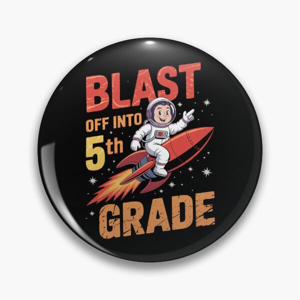 Item preview, Blast Off Into 5th Grade Back to School Space Rocket Kids  designed and sold by DigitaldeligArt.