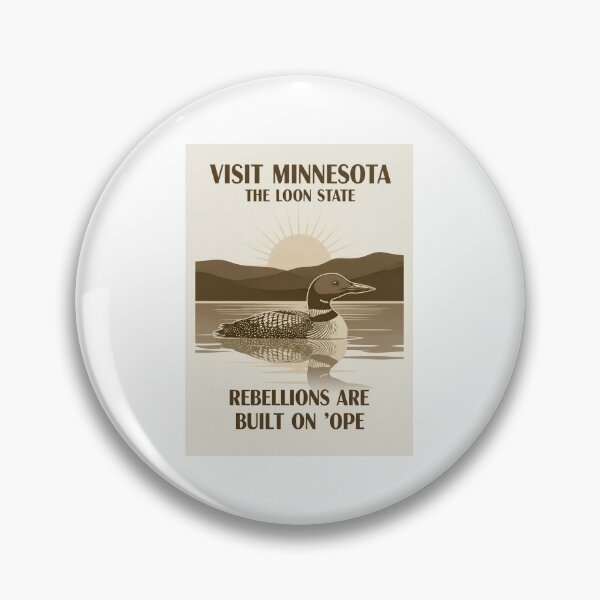 Item preview, Rebel Loon Visit Minnesota – The Loon State Sepia Vintage Lake Poster designed and sold by C3J7.