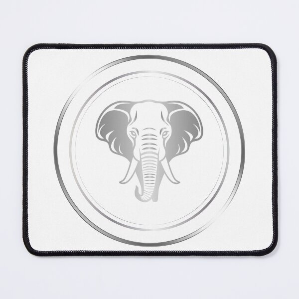 Item preview, Silver Elephant Head in Silver Circles designed and sold by Soulstar Designs.