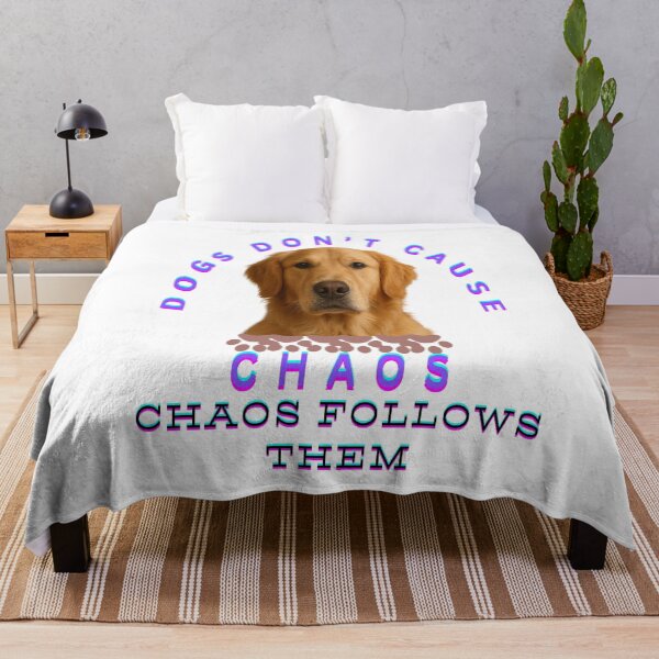 Item preview, Dogs don't cause chaos. Chaos follows them designed and sold by Retriever Dog Tribe.