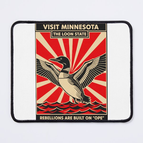 Item preview, Rebel Loon Visit Minnesota – The Loon State Retro Red Propaganda Poster designed and sold by C3J7.