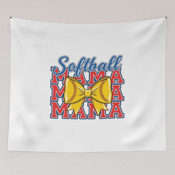 Item preview, Softball Mama, Softball, Softball Coquette Bow, Softball Game Day, Softball Mom, Softball Design designed and sold by DesignDenDo ⭐⭐⭐⭐⭐.