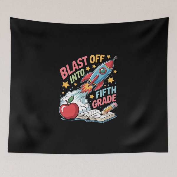Item preview, Blast Off Into 5th Grade First Day Of Fifth Grade Teacher designed and sold by DigitaldeligArt.
