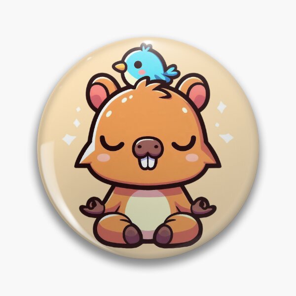 Item preview, Zen Capybara Meditating - Funny Relaxed Animal designed and sold by GREENZ0NE.