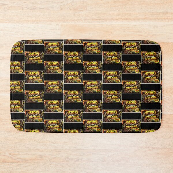 Item preview, “Stop… or I’ll Yell Stop Again! – EC Terror Retro Horror Cover” designed and sold by MACodDesigns.