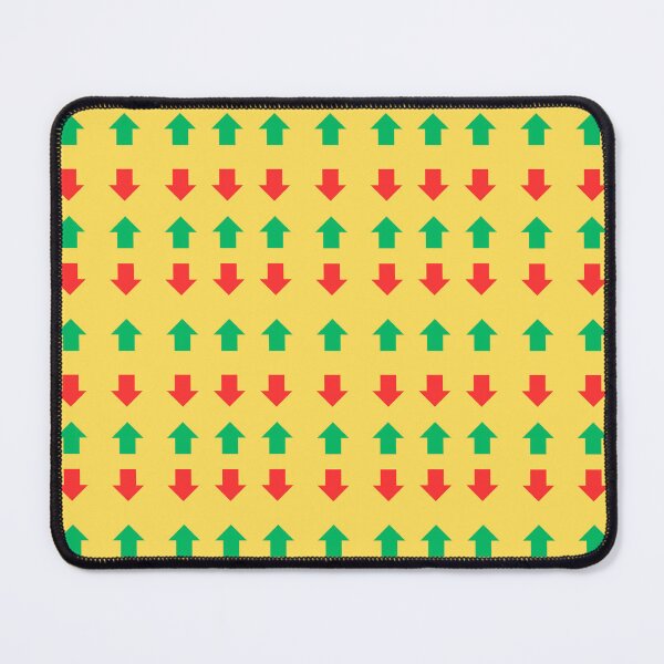 Item preview, Green and Red Up and Down Arrows on Yellow background pattern designed and sold by fev-rocks.