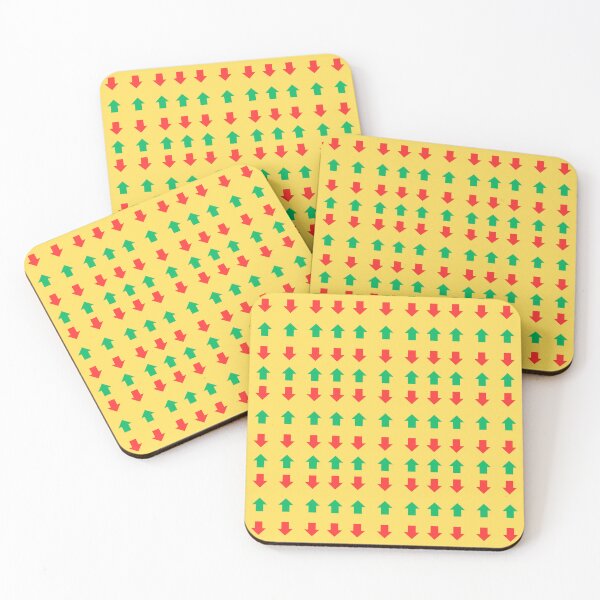 Item preview, Green and Red Up and Down Arrows on Yellow background pattern designed and sold by fev-rocks.