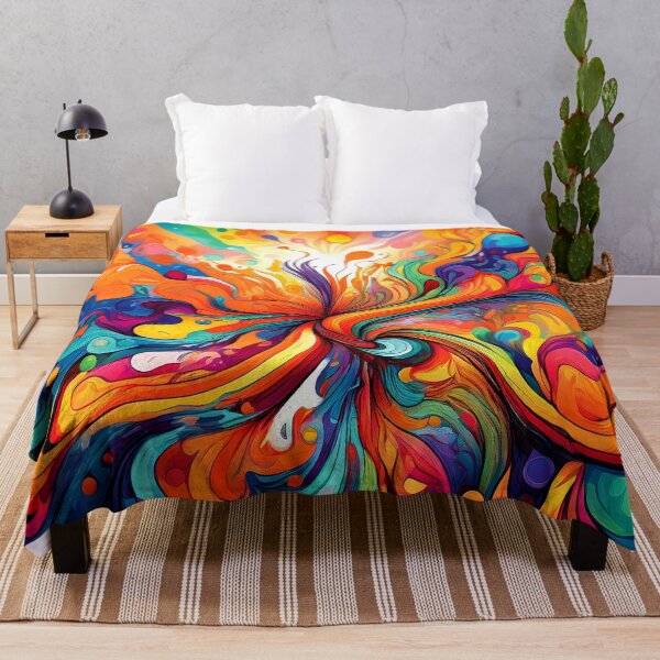 Item preview, Colorful Wallcovering Tapestry, duvet cover, throw blanket, shower curtain designed and sold by CharlottePlaceArt.