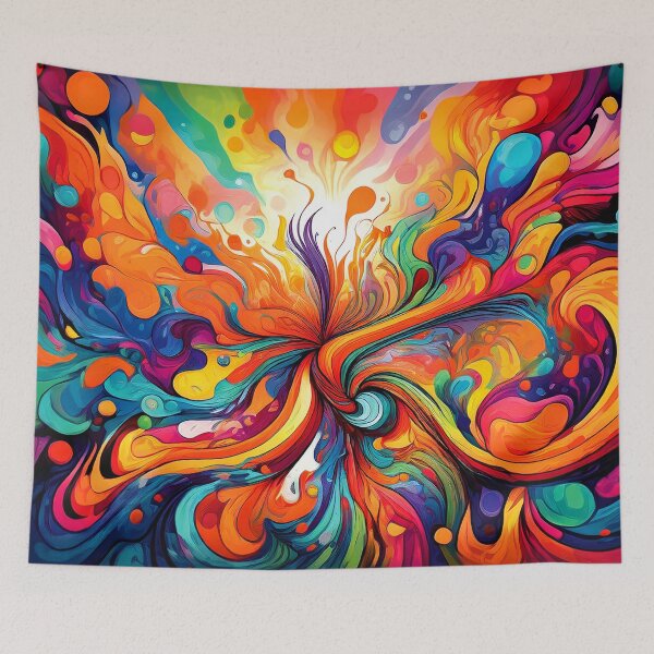 Item preview, Colorful Wallcovering Tapestry, duvet cover, throw blanket, shower curtain designed and sold by CharlottePlaceArt.