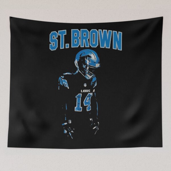 Item preview, Amon-Ra St. Brown Detroit Lions Football Design designed and sold by TheArtOfCar.