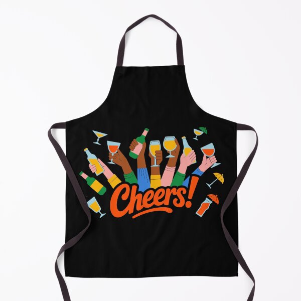 Item preview, Cheers! Colorful Party Illustration with Raised Glasses designed and sold by TipTop GFX.