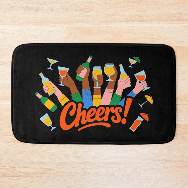 Item preview, Cheers! Colorful Party Illustration with Raised Glasses designed and sold by TipTop GFX.