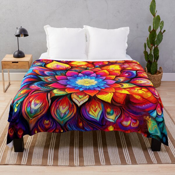 Item preview, Colorful Wallcovering Tapestry, duvet cover, throw blanket, shower curtain designed and sold by CharlottePlaceArt.