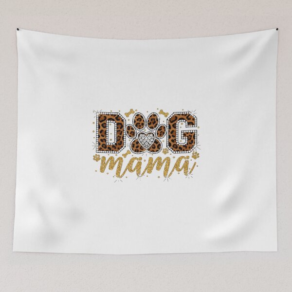 Item preview, Dog Mama, Leopard Dog Mom, Dog Paw, Faux Rhinestone Dog, Dog Lovers, Mother's Day, Leopard Mom Life designed and sold by DesignDenDo ⭐⭐⭐⭐⭐.