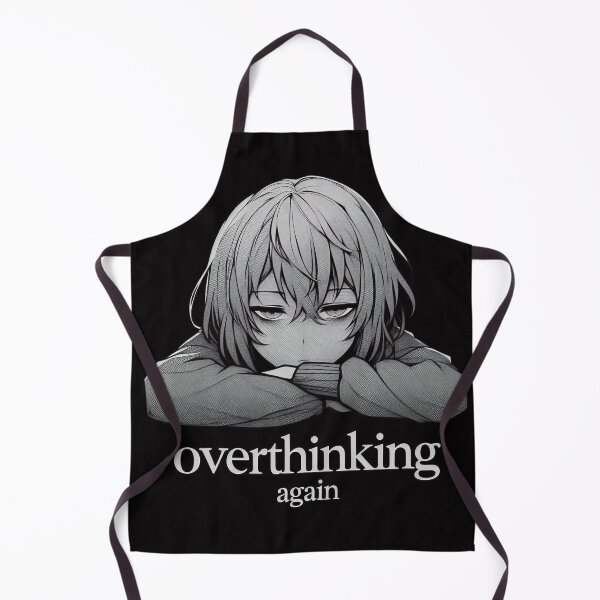 Item preview, Overthinking Again Anime Art | Minimalist Mental Health Illustration designed and sold by shopwithcare.