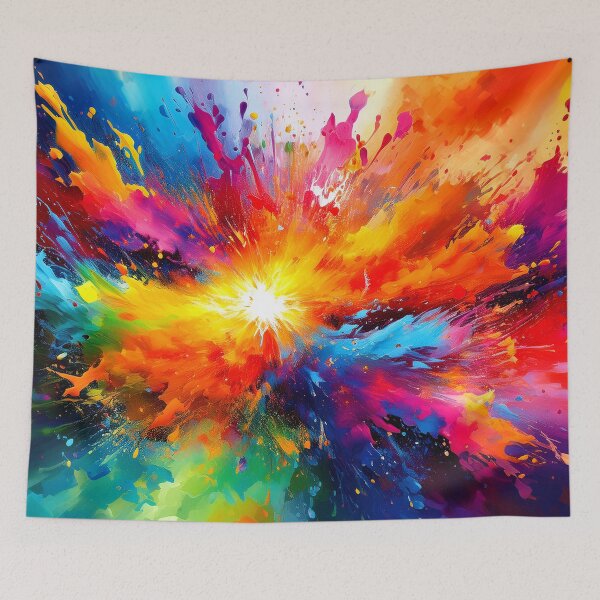 Item preview, Colorful Wallcovering Tapestry, duvet cover, throw blanket, shower curtain designed and sold by CharlottePlaceArt.